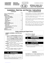 International comfort products DFS2A318J2A Installation, Start-Up And Service Instructions Manual