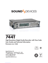 Sound Devices 744T User Manual And Technical Information
