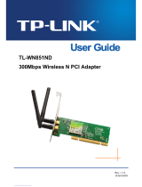 TP-LINK 300Mbps Wireless N PCI Adapter User manual