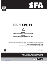 SFA-SANIFLO SANISWIFT Installation And Maintenance Instructions Manual