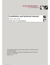 Technotherm CDE 18-27 VarioSelect Installation And Technical Manual