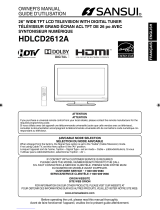 Sansui HDLCD2612A Owner's manual