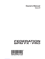 Red Sound FEDERATION BPM FX - PRO Owner's manual