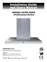 Spagna Vetro Professional 200PS Installation Manual And User's Manual