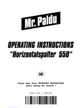 Mr.Paldu Horizontalspalter 550 Operating Instructions Manual