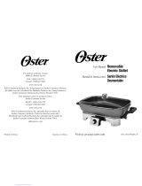 Oster Removable Electric Skillet User manual