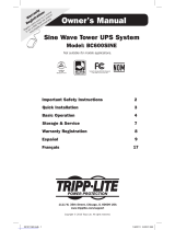 Tripp Lite BC600SINE UPS System User manual