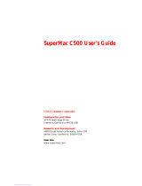 UMAX Computer Corporation SuperMac C500 User manual