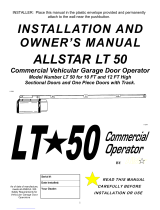 Allstar LT 50 Installation and Owner's Manual