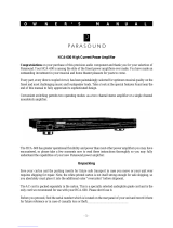 Parasound HCA-600 Owner's manual