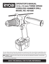 Ryobi HD1830 User manual