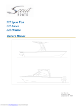 Scout Boats 222 Dorado Owner's manual