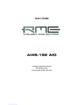 RME Audio AI4S-192 AIO User manual