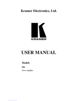Kramer 904 User manual