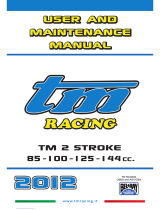TM RACING 2012 TM 100 MX User And Maintenance Manual