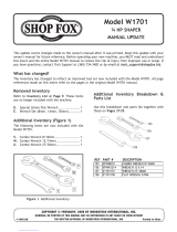 Woodstock SHOP FOX W1701 User manual