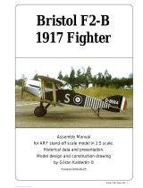 K&W Model Airplanes Bristol F2-B 1917 Fighter Assembly Manual