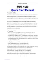 Unifore 4CH Mini NVR Quick start guide