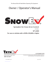 SnowEx SP-2200 User manual