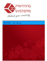 3D Printing Systems UP Plus 2 User manual
