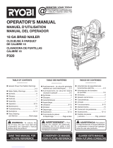 Ryobi P320 User manual