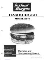 Instant Burger A975 Operation And Merchandising Manual