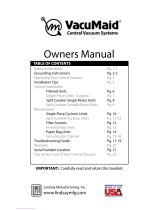 Lindsay VacuMaid Owner's manual