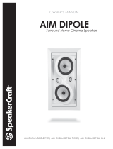 SpeakerCraft AIM CINEMA DIPOLE THREE Owner's Manual        Manual
