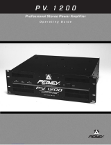 Peavey PV 1200 Professional Stereo Power Amp User manual