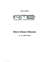 RME Audio Hammerfall HDSP 9632 User manual