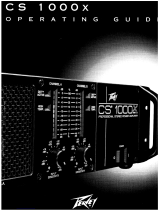 Peavey CS 1000X Professional Stereo Power Amplifier User manual