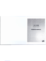 Liberty Acoustics LA 12-500 Owner's manual
