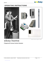 eKey Fingerscan Access Control System Operating instructions