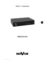 Novus NDR-HA4104 User manual