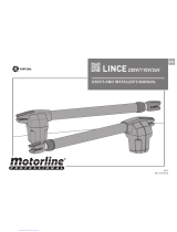 Motorline professional LINCE600 User's And Installer's Manual