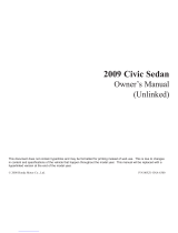 Honda 2009 Civic Sedan Owner's manual