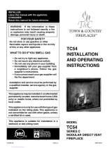 Town & Country Fireplaces TC54 SERIES DMODULAR Installation And Operating Instructions Manual