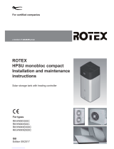 Rotex RKHWMX300C Installation And Maintenance Instructions Manual