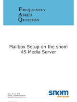 Snom 4S Media Server Frequently Asked Questions Manual