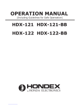 Hondex HDX-122 Operating instructions