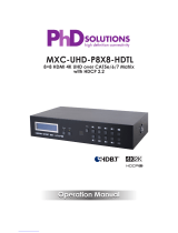 PhD Solutions MXC-UHD-P8X8-HDTL Operating instructions