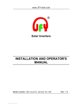 JFY tech JSI-3600TL Installation And Operator's Manual