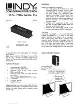Lindy 2 Port VGA Splitter Pro, 350MHz User manual