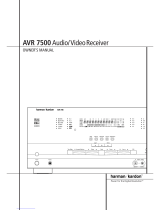 Harman Kardon AVR 7500 Owner's manual