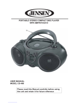 Jensen CD-490 Portable Stereo Compact Disc Player User manual