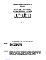 Spitwater IC 25 SPITFIRE Operating & Maintenance Manual