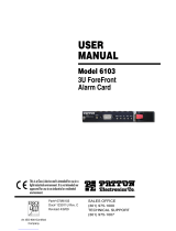 Patton electronics 6103 User manual