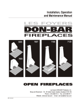 Les foyers DON-BAR Fireplaces 7005 Installation, Operation and Maintenance Manual