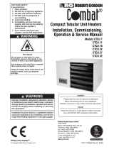 Roberts Gorden Compact Tubular Unit Heaters CTCU 11 User manual