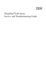 IBM THINKPAD X40 Service And Troubleshooting Manual